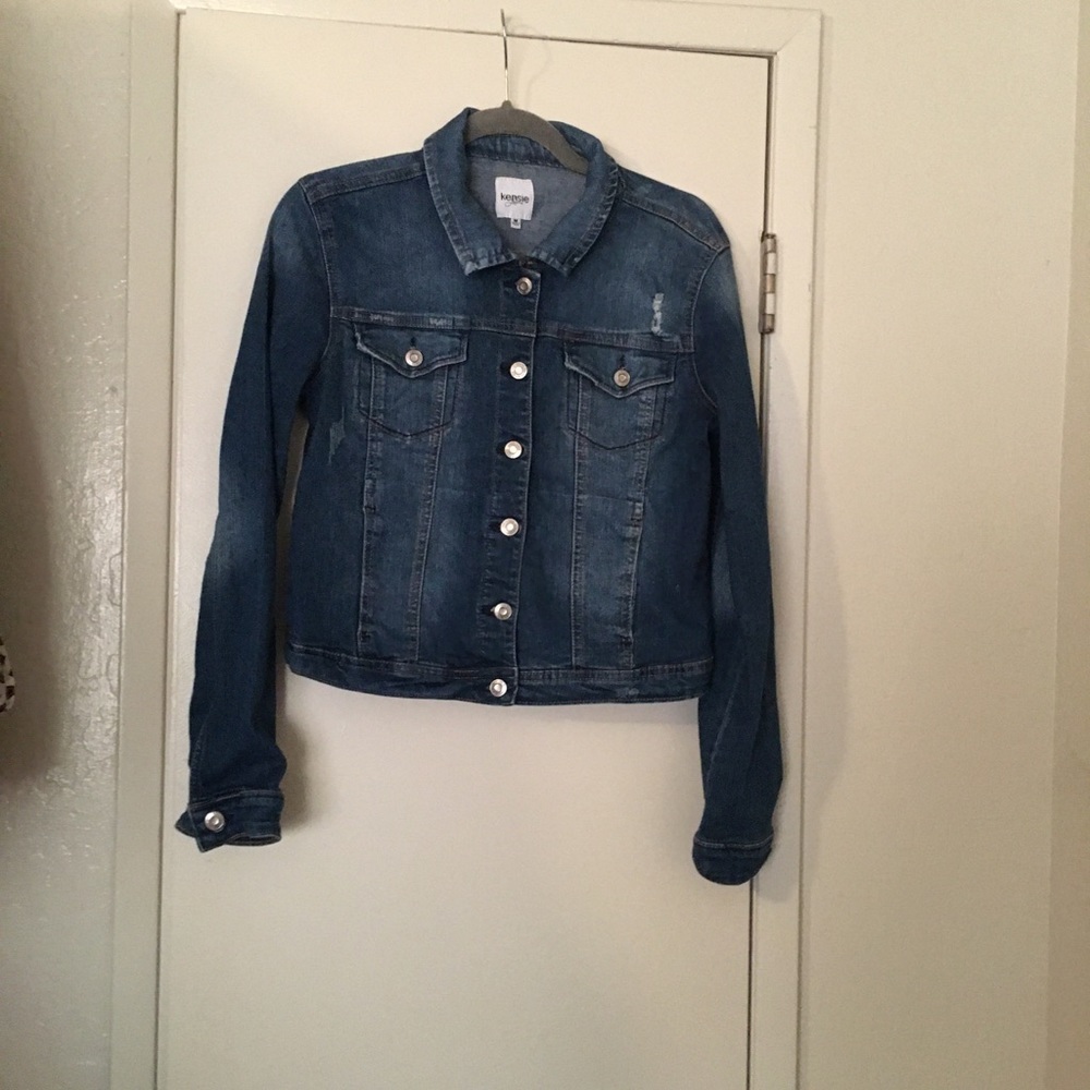 Kenzie Jeans Fitted Denim Jacket NWOT